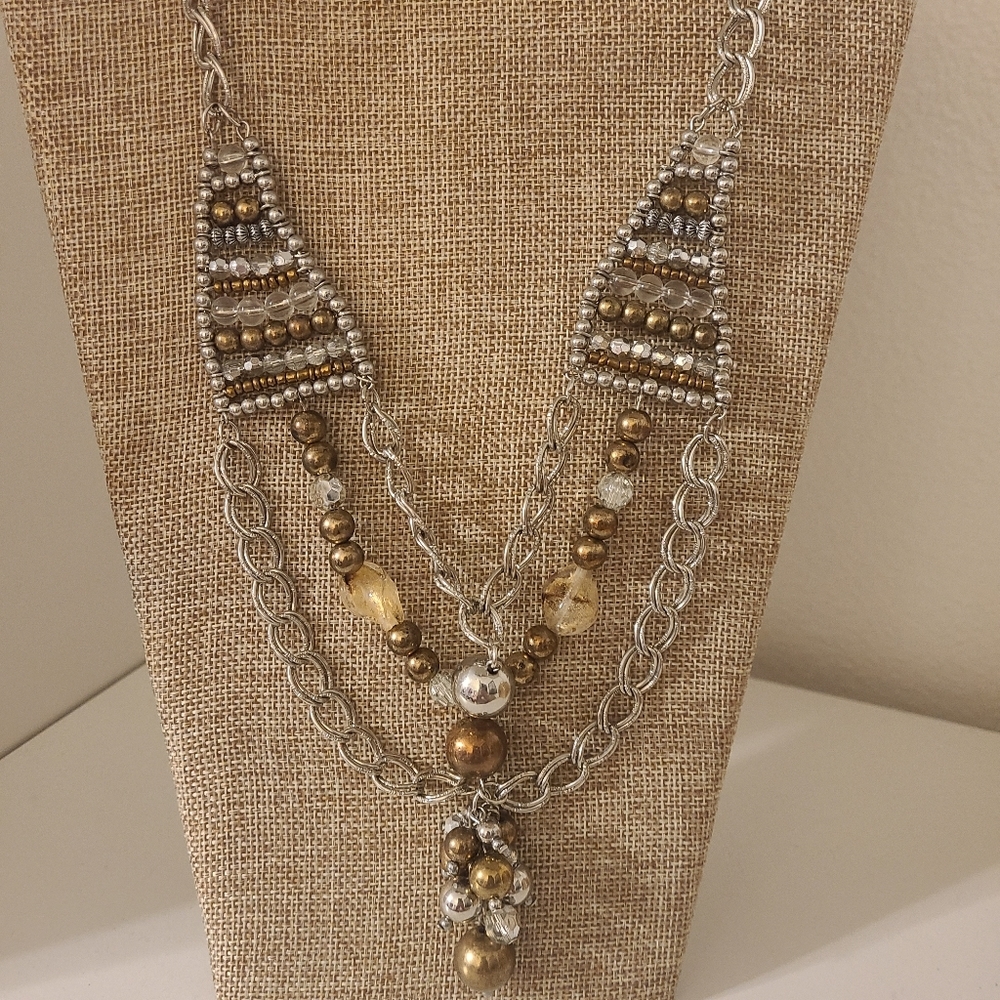 3 for $20 Sale! Gold and Silver tone statement necklace